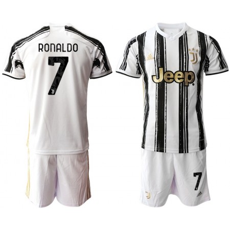 Juventus Fotbollströjor Cristiano Ronaldo 7 Barn Hemma tröja 2020/21 Kortärmad